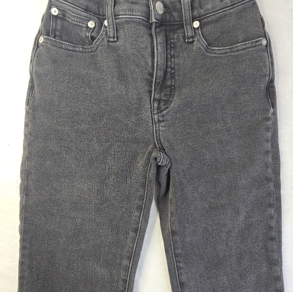 Madewell Mid-Rise Kick Out Jeans Washed Charcoal Gray Denim Mid Rise Cropped 23 - Picture 5 of 12